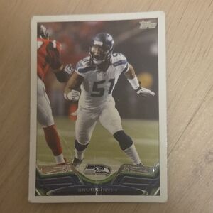 Topps Seattle Seahawks Blue and White Trading Card